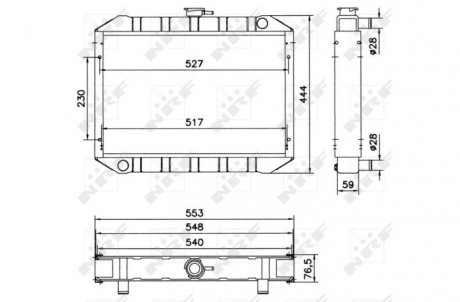 Радіатор, охолодження двигуна NRF 52048