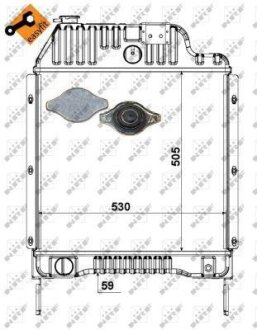 Радіатор двигуна ((en) with frame) MASSEY FERGUSON 200, 3000, 6000 1004-4-P4000 NRF 52179