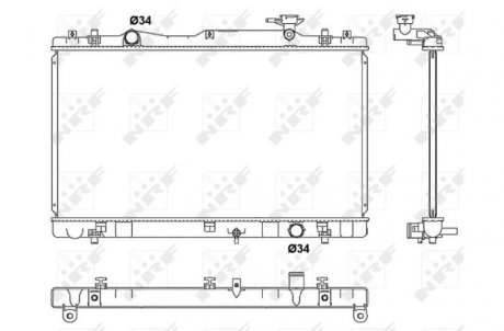 Радиатор, охлаждение двигателя NRF 53062 (фото 1)