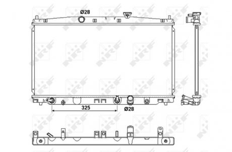 Радіатор, охолодження двигуна NRF 53094 (фото 1)