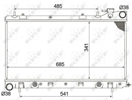 Радіатор, охолодження двигуна NRF 53095