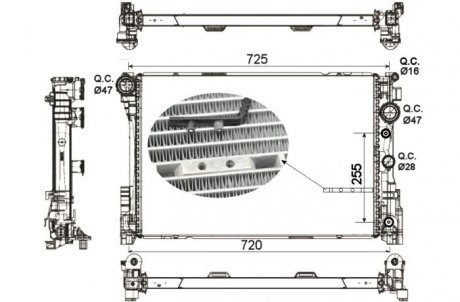 Радиатор двигателя NRF 53141 (фото 1)