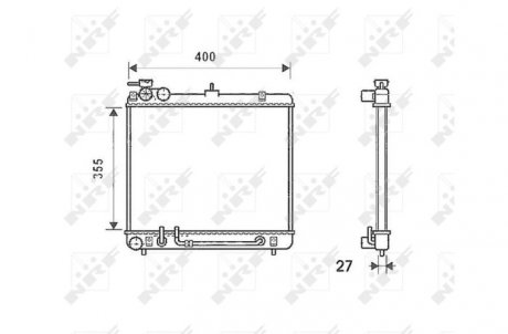 Радіатор, охолодження двигуна NRF 53256