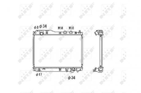 Радиатор, охлаждение двигателя NRF 53461