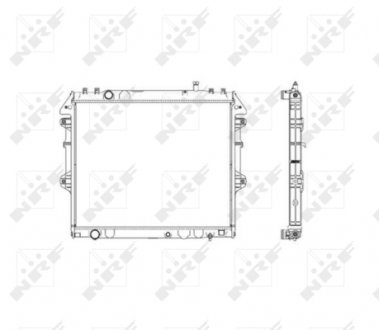 Радиатор, охлаждение двигателя NRF 53541