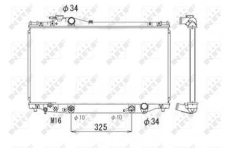 Радіатор, охолодження двигуна NRF 53710