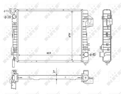 Радіатор, охолодження двигуна NRF 53712