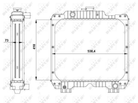 Радіатор двигуна (з рамою) NEW HOLLAND TD 4020F, TD 4040F NRF 54099