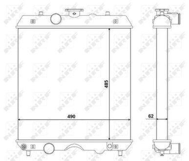 Радіатор двигуна (з рамою) NRF 54104