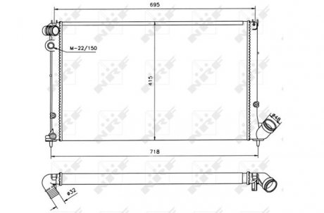 Радиатор, охлаждение двигателя NRF 58022