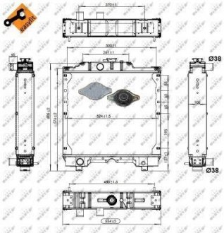 Радіатор, охолодження двигуна NRF 58405