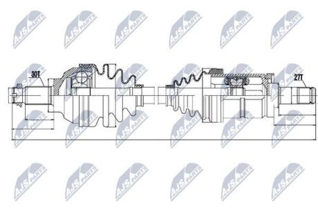 ПІВВІСЬ | BMW 3 E46 325XI-330XD 4WD 09.00-02.05 /ЛІВ/ NTY NPWBM019