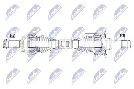 ПІВВІСЬ | BMW 5GT 09-, 6 10-, 7 08- /ЗАД, ЛІВ, ATM/ NTY NPWBM042