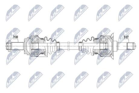 ПІВВІСЬ | BMW X3 20I/20D 10-, X4 20I/20D 14- /ЗАД,ПРАВ/ NTY NPWBM097