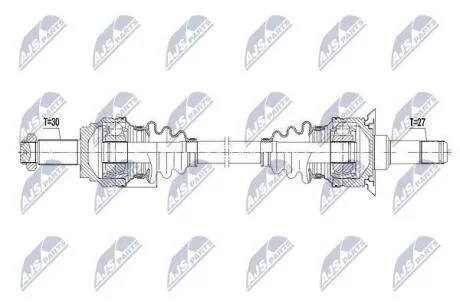 ПІВВІСЬ | BMW X3 20I/20D 10-, X4 20I/20D 14- /ЗАД,ПРАВ/ NTY NPWBM097