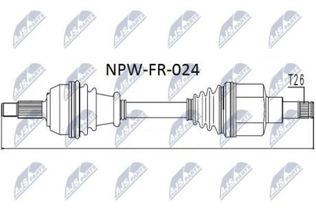 ПІВВІСЬ | FORD FOCUS I 1.8DI/TDI/TDDI, 2.0 98-04 /ЛІВ/ NTY NPWFR024