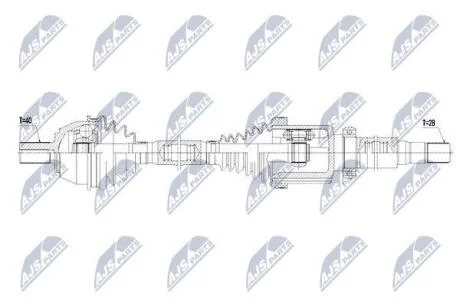 ПІВВІСЬ | FORD ENG.2.0TDCI GALAXY/S-MAX/MONDEO IV 10- /ПРАВ,SKRZYNIA MPS6/ NTY NPWFR080