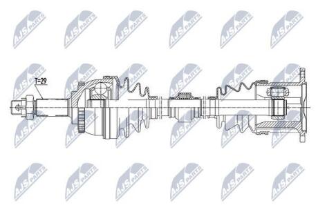ПІВВІСЬ | NISSAN X-TRAIL T30 01-06 /ПРАВ,MTM/ NTY NPWNS066