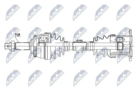 ПІВВІСЬ | NISSAN X-TRAIL T30 01-06 /ПРАВ,MTM/ NTY NPWNS066