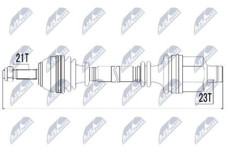 ПІВВІСЬ | RENAULT CLIO II 1.2,1.4,1.6,1.5DCI,1.9D 98-05, KANGOO 1.9D 97-, THALIA 1.4,1.6,1.9D 00- /ПРАВ/ NTY NPWRE014 (фото 1)