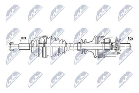 ПІВВІСЬ | RENAULT MEGANE II 1.5DCI,1.6,2.0 03-09 /ЛІВ,ATM/ NTY NPWRE093 (фото 1)