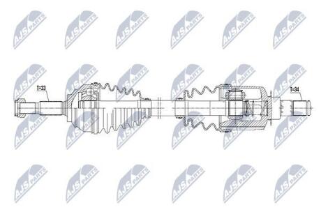 ПІВВІСЬ | RENAULT CLIO IV 1.2TCE, 1.5DCI 12- /ЛІВ,ATM6/ NTY NPWRE097