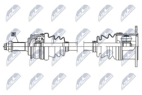 ПІВВІСЬ | SUZUKI GRAND VITARA 1.6,2.0,1.9DDIS 05- /ЛІВ,ПЕРЕД/ NTY NPWSU023