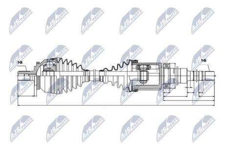 ПІВВІСЬ | VOLVO XC70 2.4D,2.4D5,2.5T 2002-2008 /ПРАВ/ NTY NPWVV020