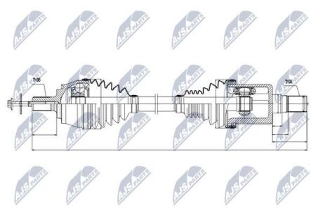 ПІВВІСЬ | VOLVO V40 2.0T4/T5,2.0D3/D4 12-17 /ЛІВ,ATM/ NTY NPWVV031