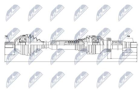ПІВВІСЬ | VOLVO XC90 D3/D5 02-14 VIN->354475, 3.2V6 VIN ->354978 02-14, 4.4V8 VIN ->367133 02-07 /ЛІВ,ATM/ NTY NPWVV050