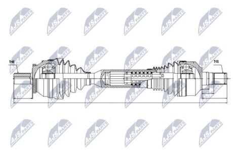 ПІВВІСЬ | VOLVO AWD XC60 3.2V6 09-15, 3.0T6 08-15, 2.0D3/D4 10-14 /ЛІВ,ATM TF-80SC/ NTY NPWVV061