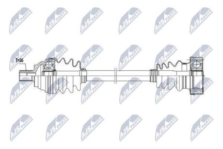 ПІВВІСЬ | VW GOLF V 1.4 03-, GOLF VI 1.2TSI 09-, PASSAT 1.6FSI 05-10, PASSAT 1.4TSI 10-, TOURAN 1.2TSI 10-, CADDY III 1.4 10-, SKODA OCTAVIA II 1.2TSI,1.4TSI 08-, SUPERB II 1.4TSI 08-, YETI 1.2TSI,1.4TSI 09-, AUDI AS 1.4TFSI 07- NTY NPWVW067