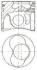 Поршень 79.51mm STD VW Caddy/Passat/Touran 1.9 TDI 01- 3-4 цил. NURAL 87-114900-66 (фото 1)