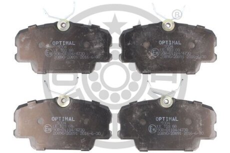 Колодки гальмівні (передні) MB 190 (W201) 82-93 Optimal BP09304