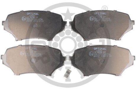 Комплект гальмівних накладок, дискове гальмо Optimal BP12525