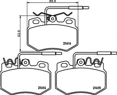 Тормозные колодки, дисковый тормоз (набор) PAGID T5074 (фото 1)