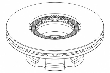 Гальмівний диск PETERS TRUCK 106.004-10 DAF LF 330MM ABS TYЈ PE AUTOMOTIVE 10600410A (фото 1)
