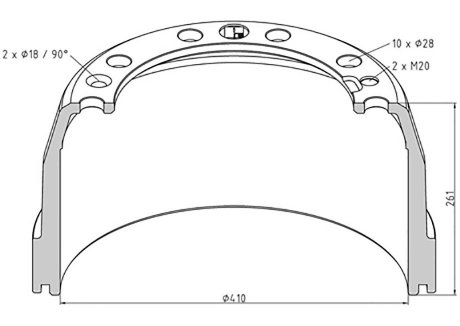 Гальмівний барабан PE AUTOMOTIVE 14613100A