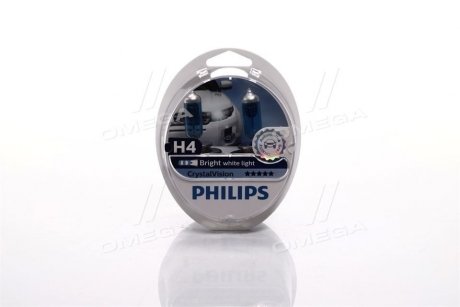 __ H4 Cristal Vision + 2x W5W 12V 60/55W P43t-38 _заміна 12342CVSM_ PHILIPS 12342CVS2