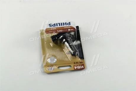 Лампа розжарювання HB4 12V 55W P22d Vision +30 1шт blister PHILIPS 9006PRB1