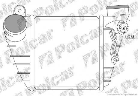 Радиаторы воздуха (Интеркулеры) Polcar 1323J81 (фото 1)