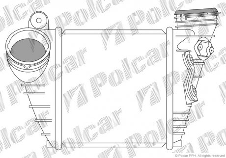 Радіатор повітря (Інтеркулер) Polcar 1323J8-2 (фото 1)