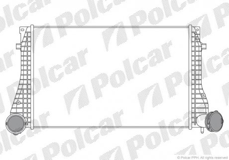 Радіатор повітря (Інтеркулер) Polcar 1323J8-6
