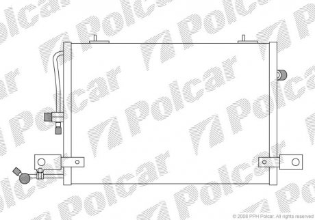 Радіатор кондиціонера Polcar 1326K8C1S