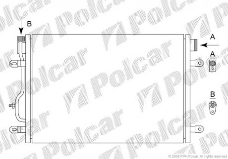 Радіатор кондиціонера Polcar 1334K8C1