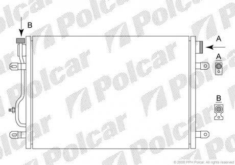 Радіатор кондиціонера Polcar 1334K8C2S (фото 1)