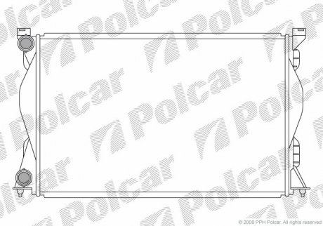 Основной радиатор (MT) AUDI A6 2.0/2.0D 07.04-08.11 Polcar 133808-5