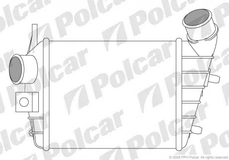 Радіатор повітря (Інтеркулер) Polcar 1408J8-1 (фото 1)