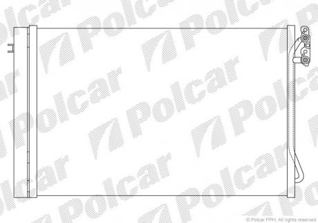 Радіатор кондиціонера Polcar 2001K81X