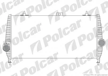 Радіатор повітря (Інтеркулер) Polcar 2333J82